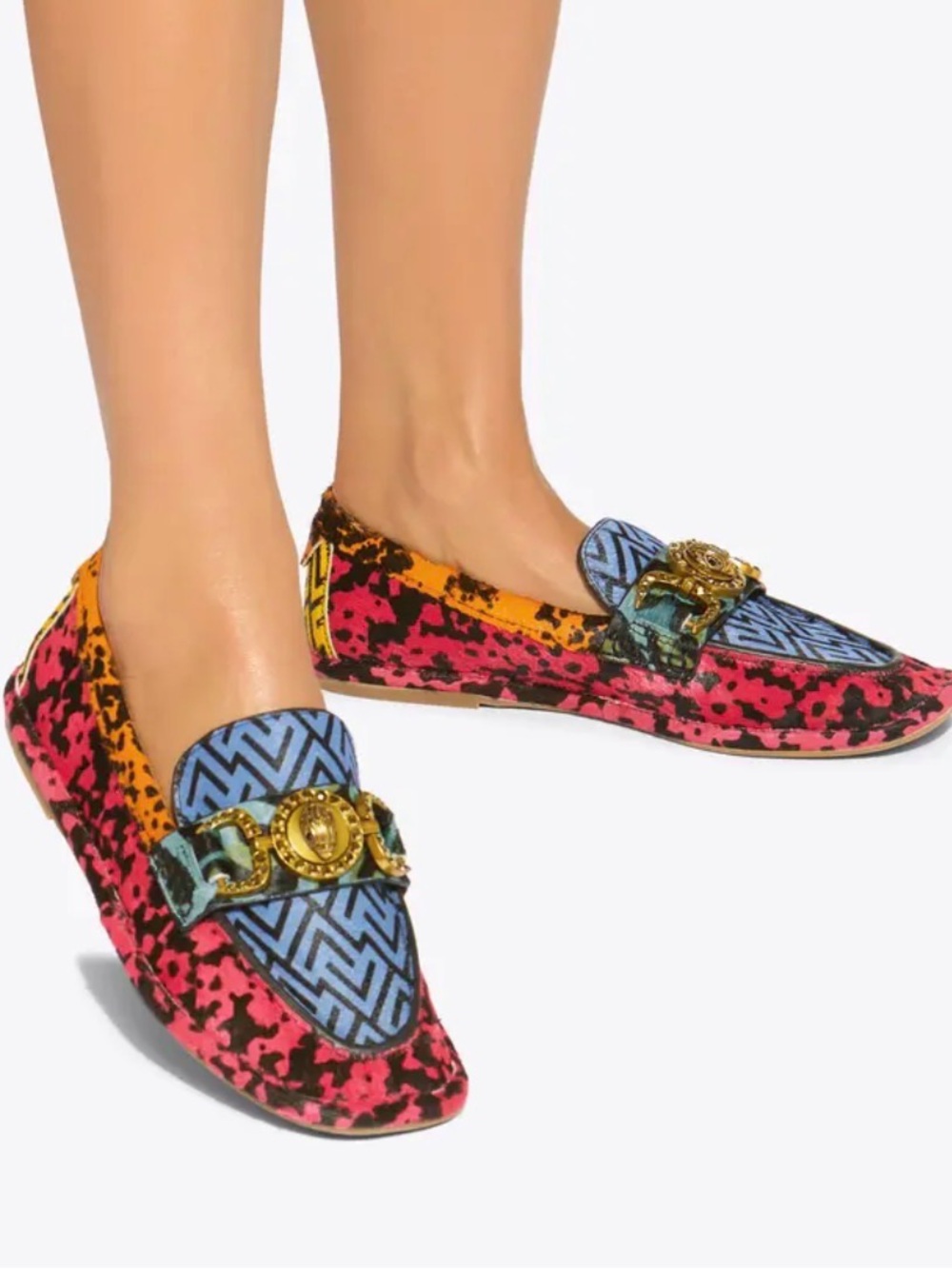 Kurt Geiger Multicolor London Mansion Leather Chain Loafers. Size 6.5. NWOT